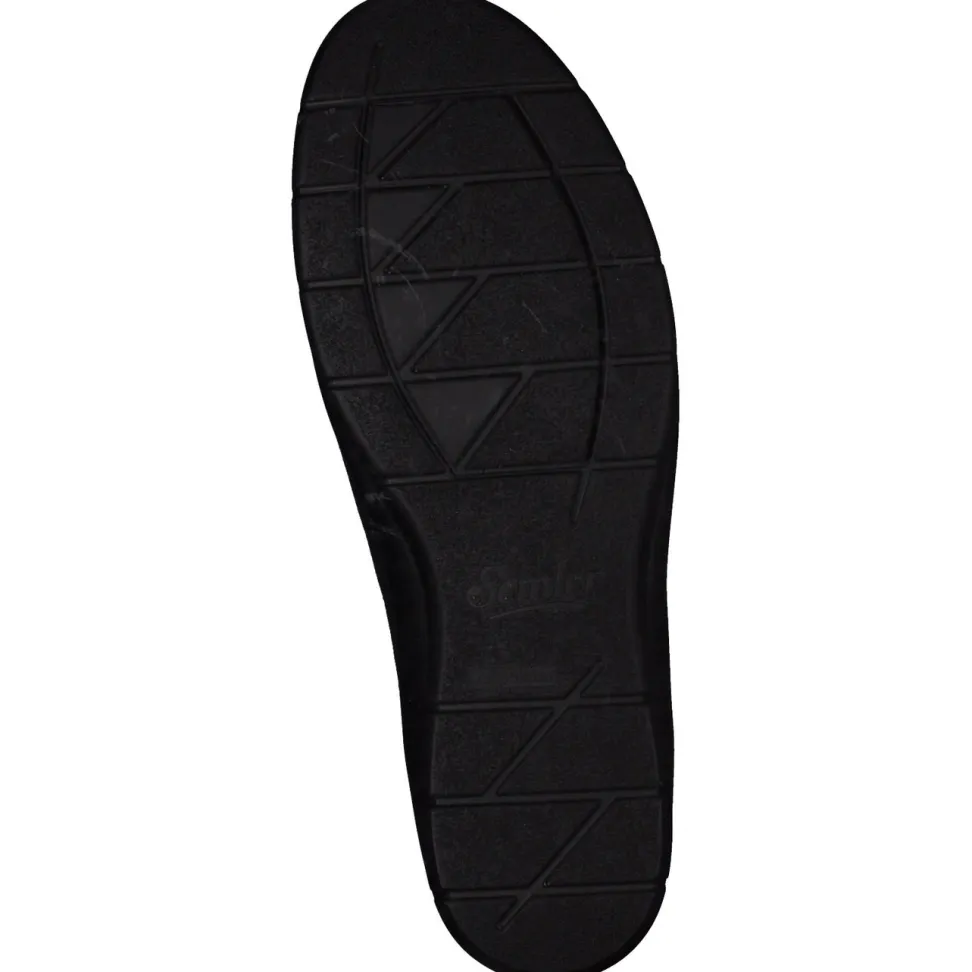 Semler – Schnürschuhe aus Veloursleder schwarz