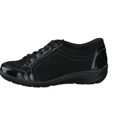 Semler – Schnürschuhe aus Veloursleder Schwarz