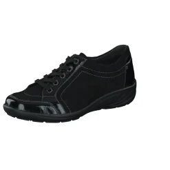 Semler – Schnürschuhe aus Veloursleder Schwarz