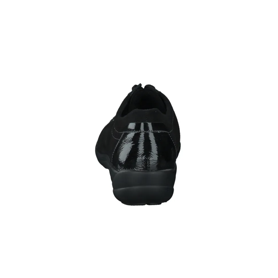 Semler – Schnürschuhe aus Veloursleder Schwarz