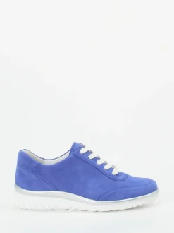 Semler – Schnürsneaker aus Veloursleder Royalblau