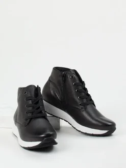 Semler – Schnürstiefelette aus Kalbleder schwarz