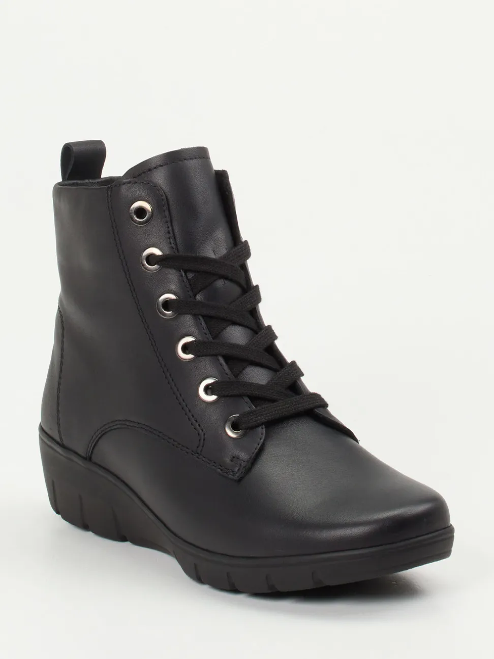 Semler – Schnürstiefelette aus Kalbleder schwarz