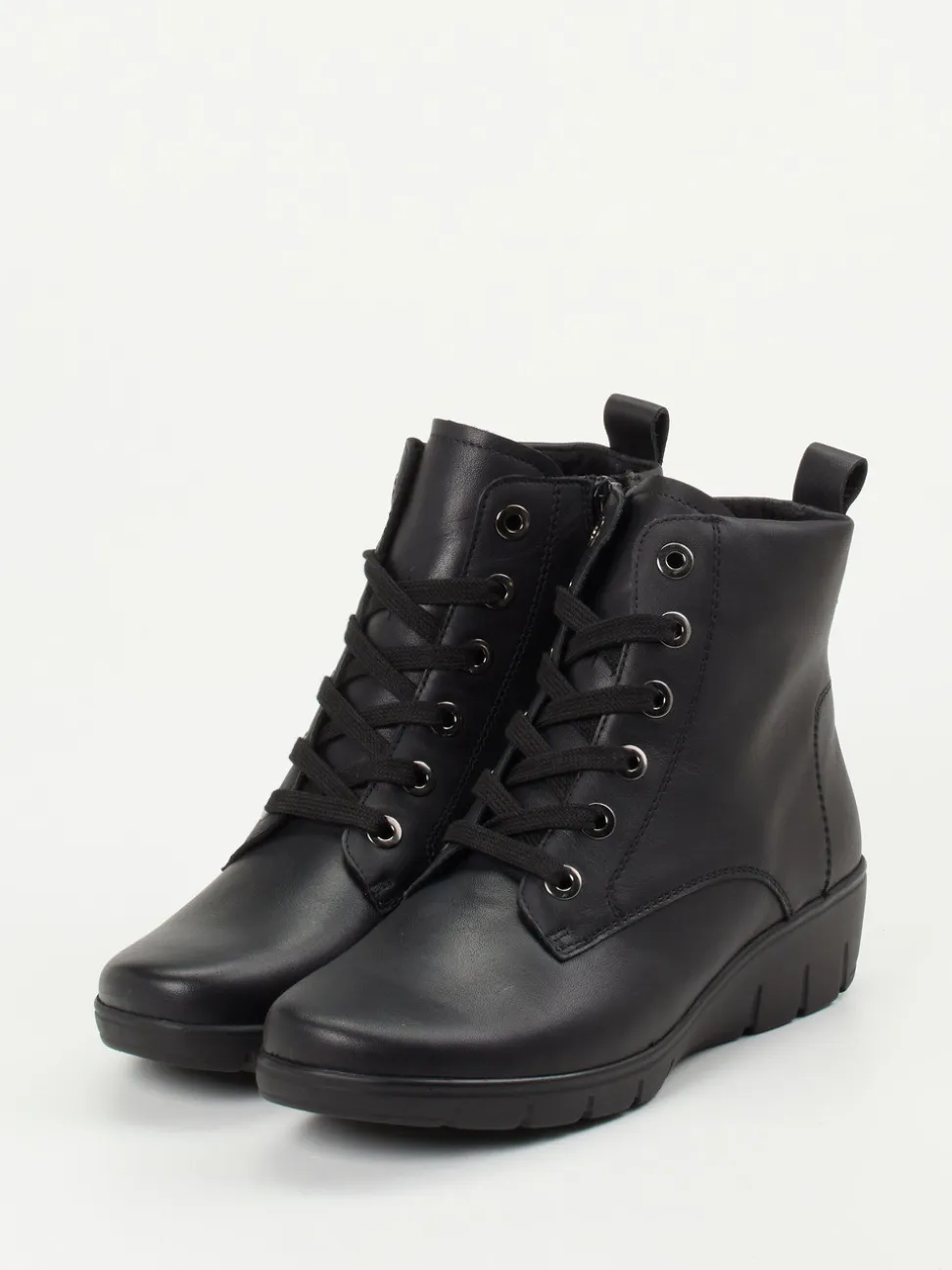 Semler – Schnürstiefelette aus Kalbleder schwarz