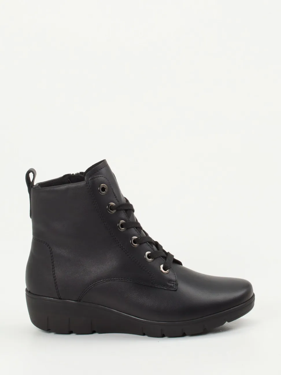 Semler – Schnürstiefelette aus Kalbleder schwarz