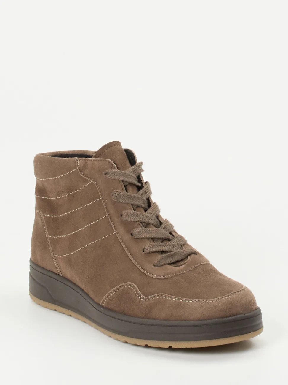 Semler – Schnürstiefelette aus Nubukleder braun