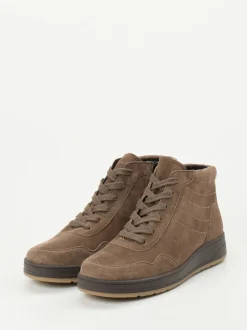 Semler – Schnürstiefelette aus Nubukleder braun
