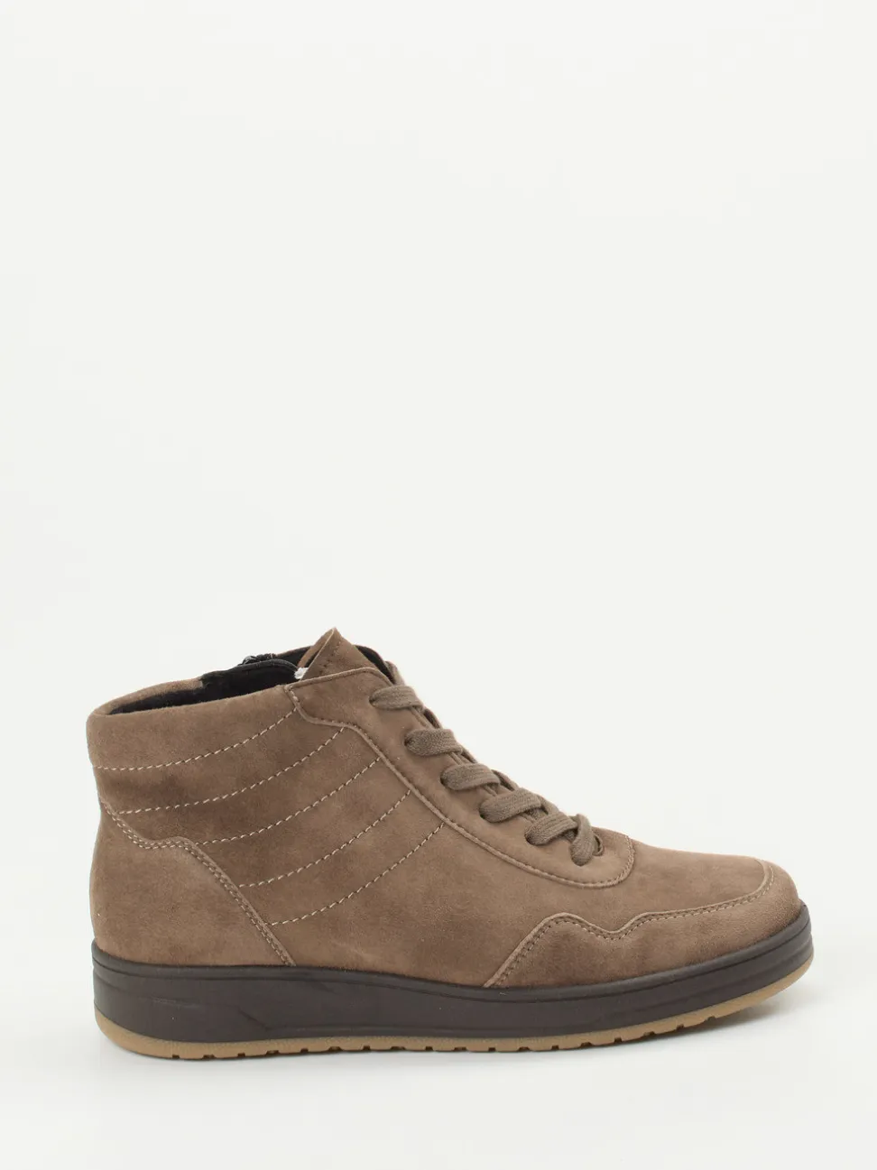 Semler – Schnürstiefelette aus Nubukleder braun