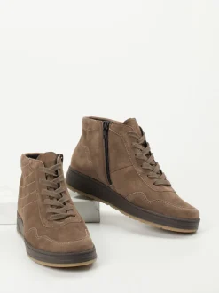 Semler – Schnürstiefelette aus Nubukleder braun