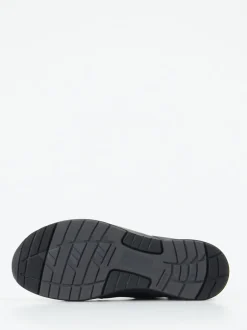 Semler – Schnürstiefelette aus Veloursleder schwarz