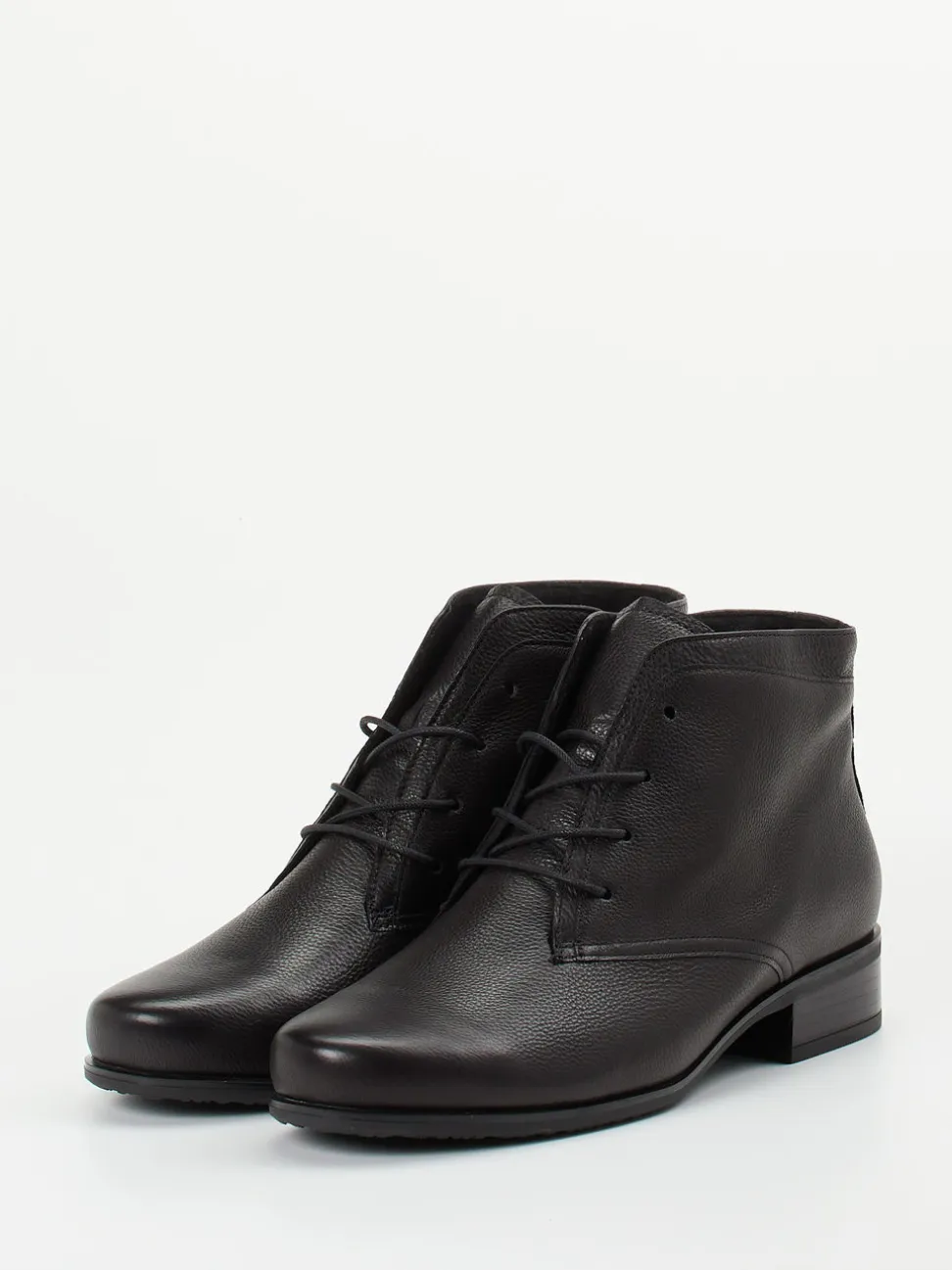 Semler – Schnürstiefelette aus Kalbleder schwarz