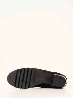 Semler – Schnürstiefelette aus Veloursleder Schwarz