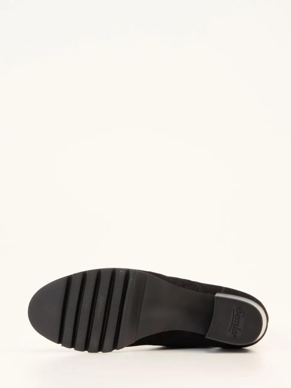 Semler – Schnürstiefelette aus Veloursleder Schwarz