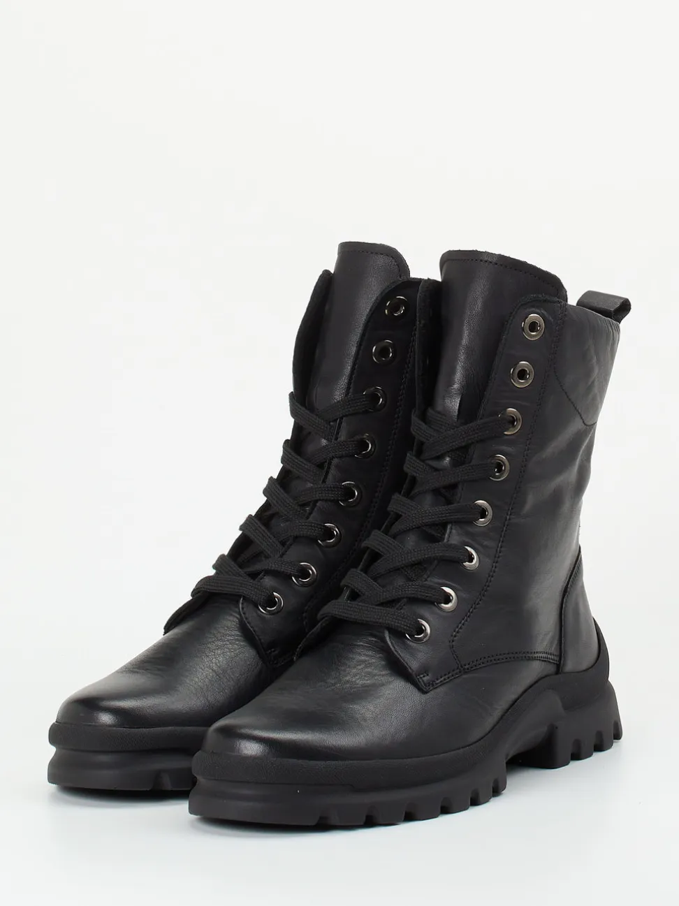 Semler – Schnürstiefelette aus Kalbleder schwarz