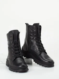 Semler – Schnürstiefelette aus Kalbleder schwarz