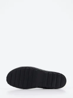 Semler – Schnürstiefelette aus Veloursleder Schwarz
