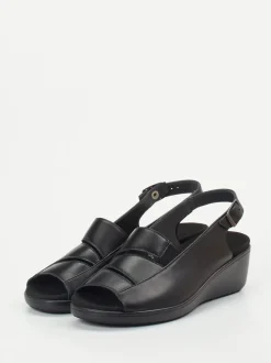 Semler – Slingback-Sandalen aus Kalbleder Schwarz