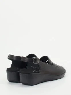 Semler – Slingback-Sandalen aus Kalbleder Schwarz