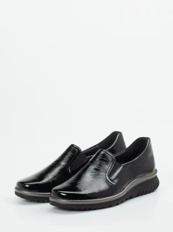 Semler – Slipper aus Lackleder Schwarz