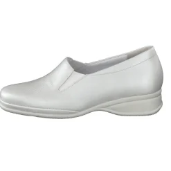 Semler – Slipper aus Metallicleder in Weiß