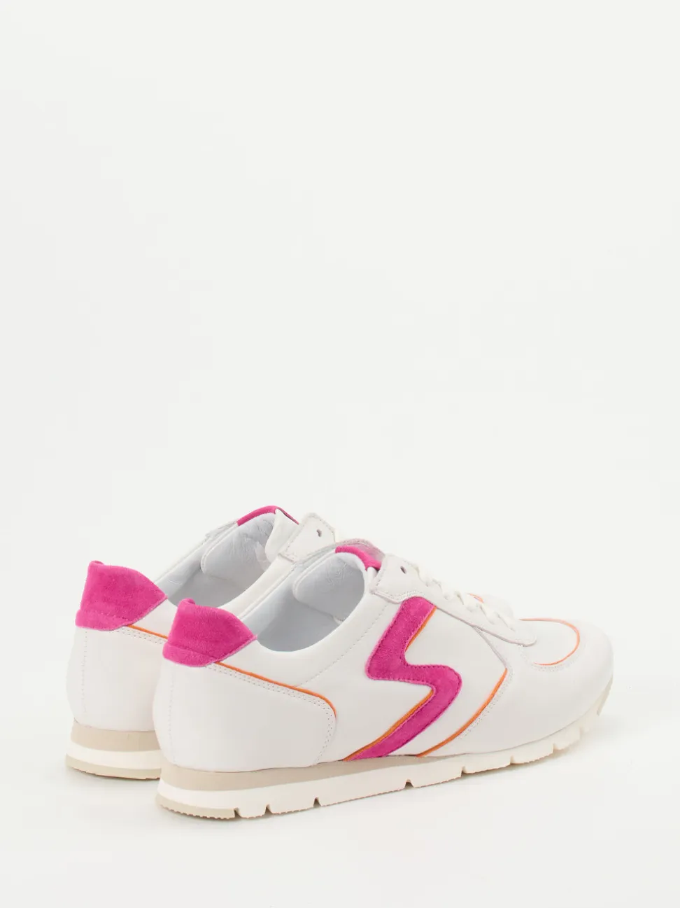 Semler – Sneaker aus Kalb- und Veloursleder Offwhite