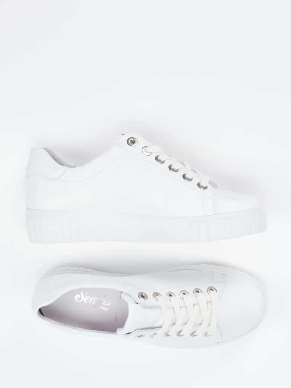 Semler – Sneaker aus Kalbleder weiß
