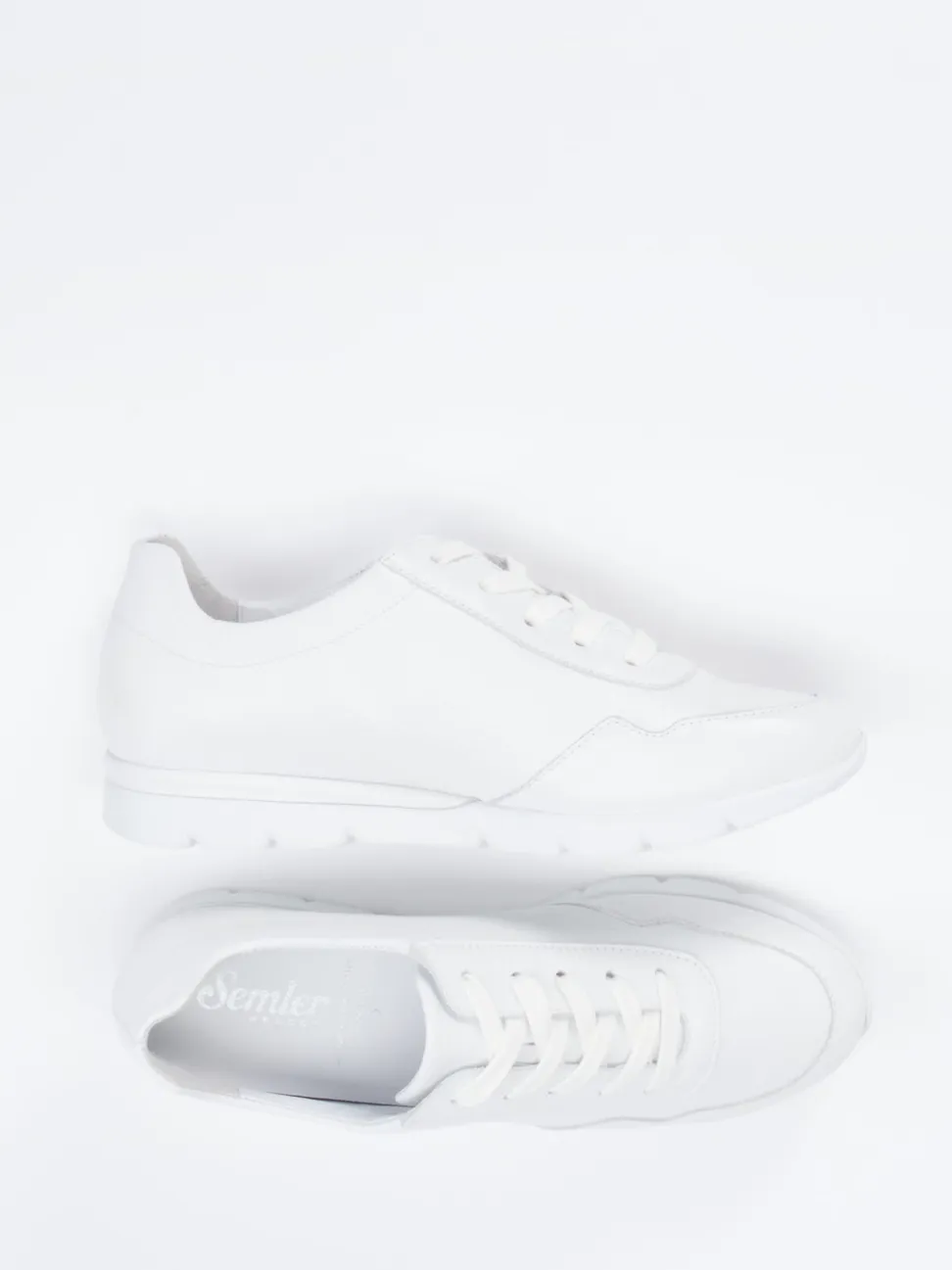 Semler – Sneaker aus Kalbleder in Offwhite