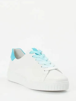 Semler – Sneaker aus Kalbleder mit Himmelblau-Akzent