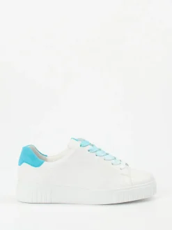 Semler – Sneaker aus Kalbleder mit Himmelblau-Akzent