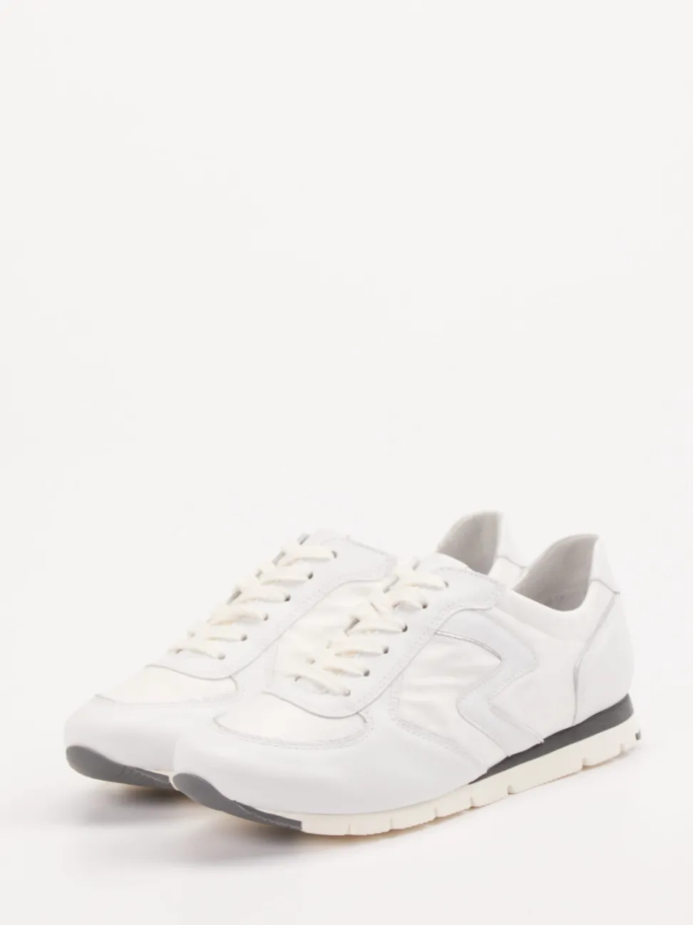 Semler – Sneaker aus Kalbleder und Nylon Offwhite