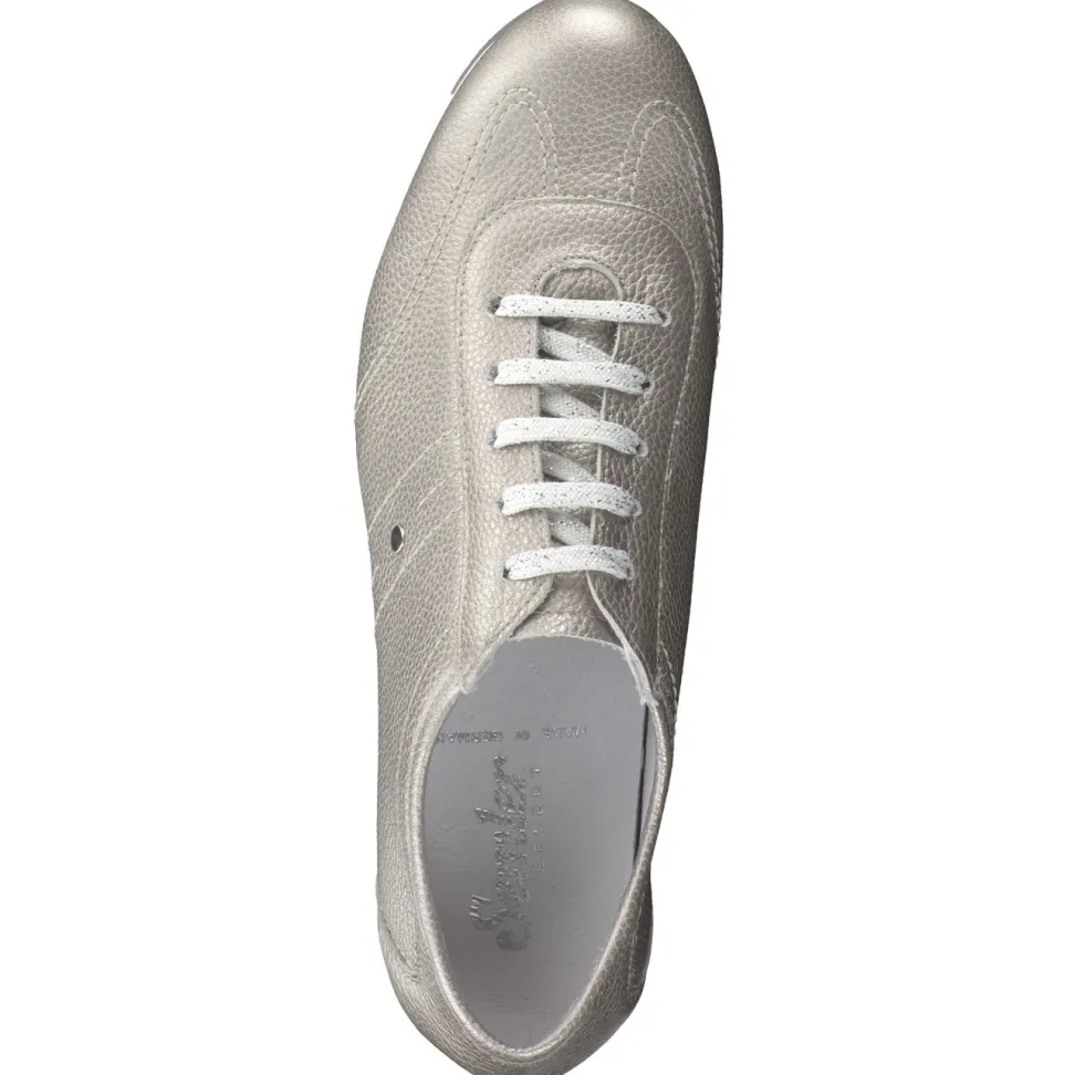 Semler – Sneaker aus Kalbleder silberfarben