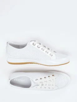 Semler – Sneaker aus Kalbleder und Lackleder Weiß