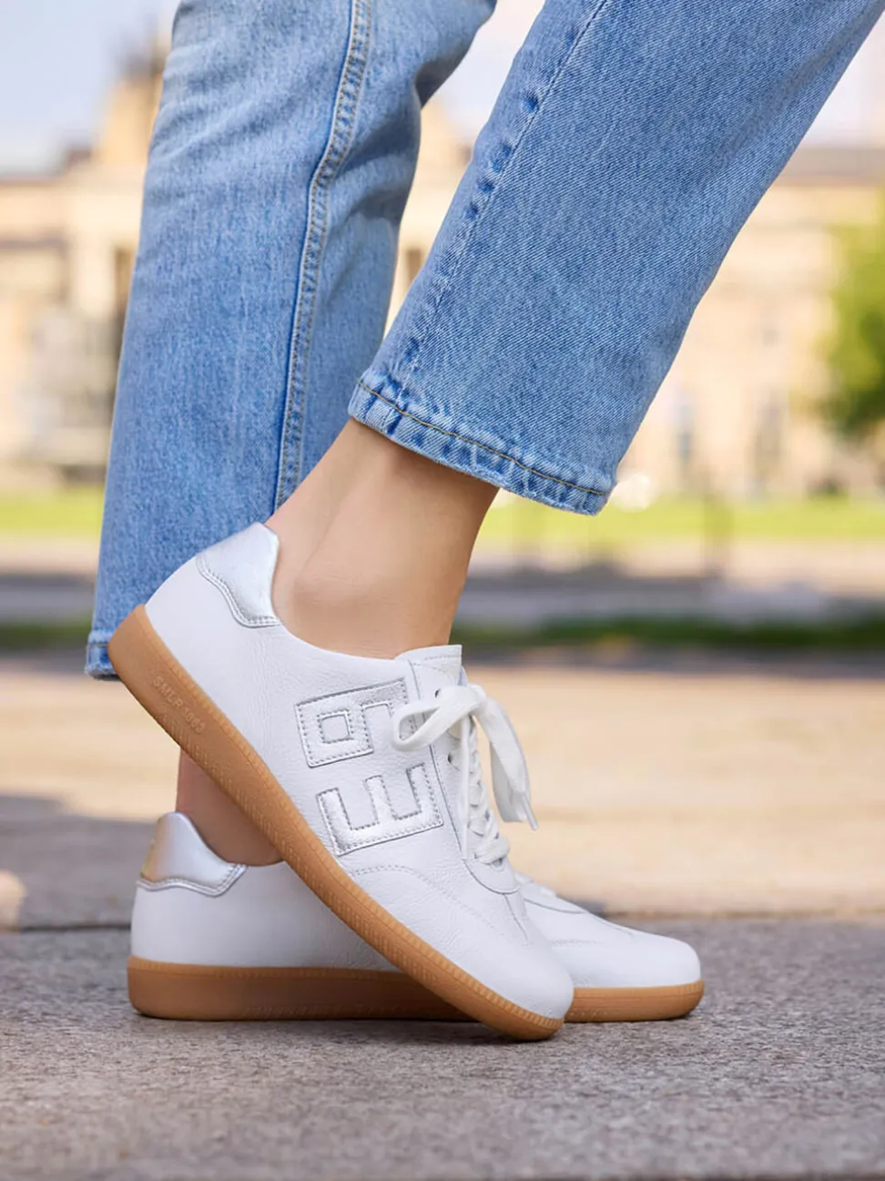 Semler – Sneaker aus Kalbleder mit Silberdetails