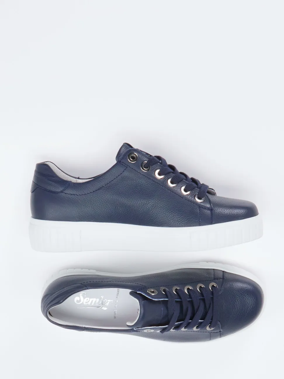 Semler – Sneaker aus Kalbleder Dunkelblau