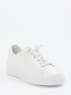 Semler – Sneaker aus Kalbleder weiß genarbt