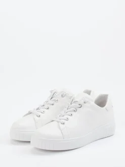 Semler – Sneaker aus Kalbleder weiß genarbt