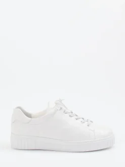 Semler – Sneaker aus Kalbleder weiß genarbt
