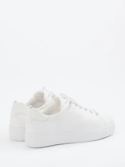 Semler – Sneaker aus Kalbleder weiß genarbt
