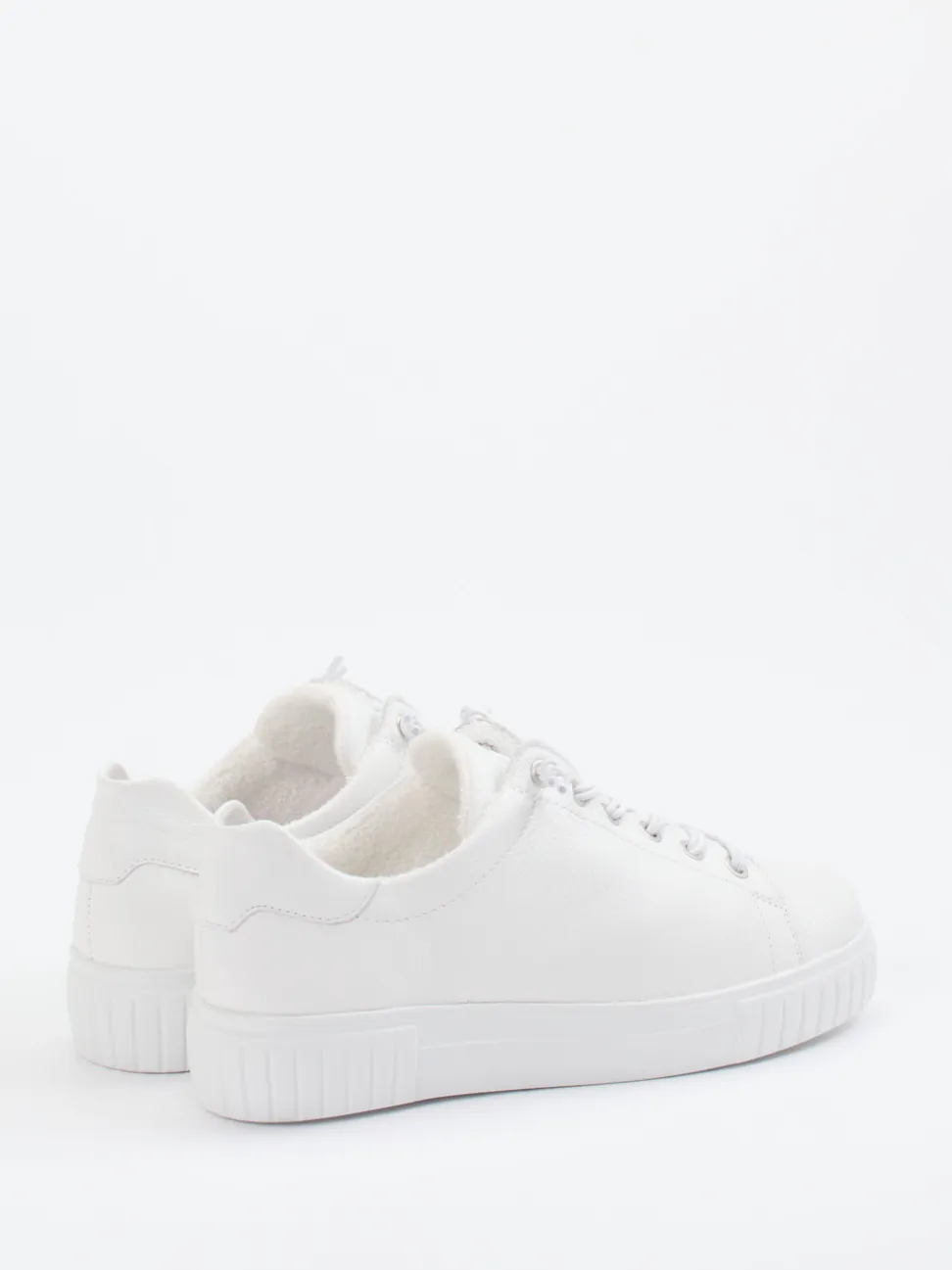 Semler – Sneaker aus Kalbleder weiß genarbt