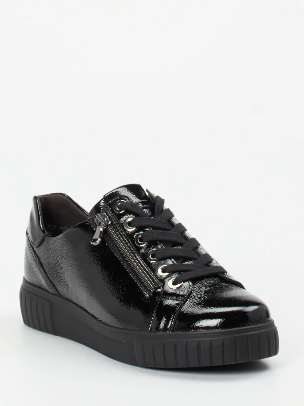 Semler – Sneaker aus Lackleder in Schwarz
