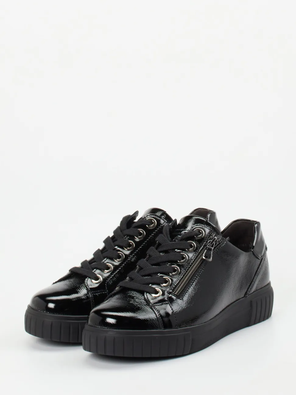 Semler – Sneaker aus Lackleder in Schwarz