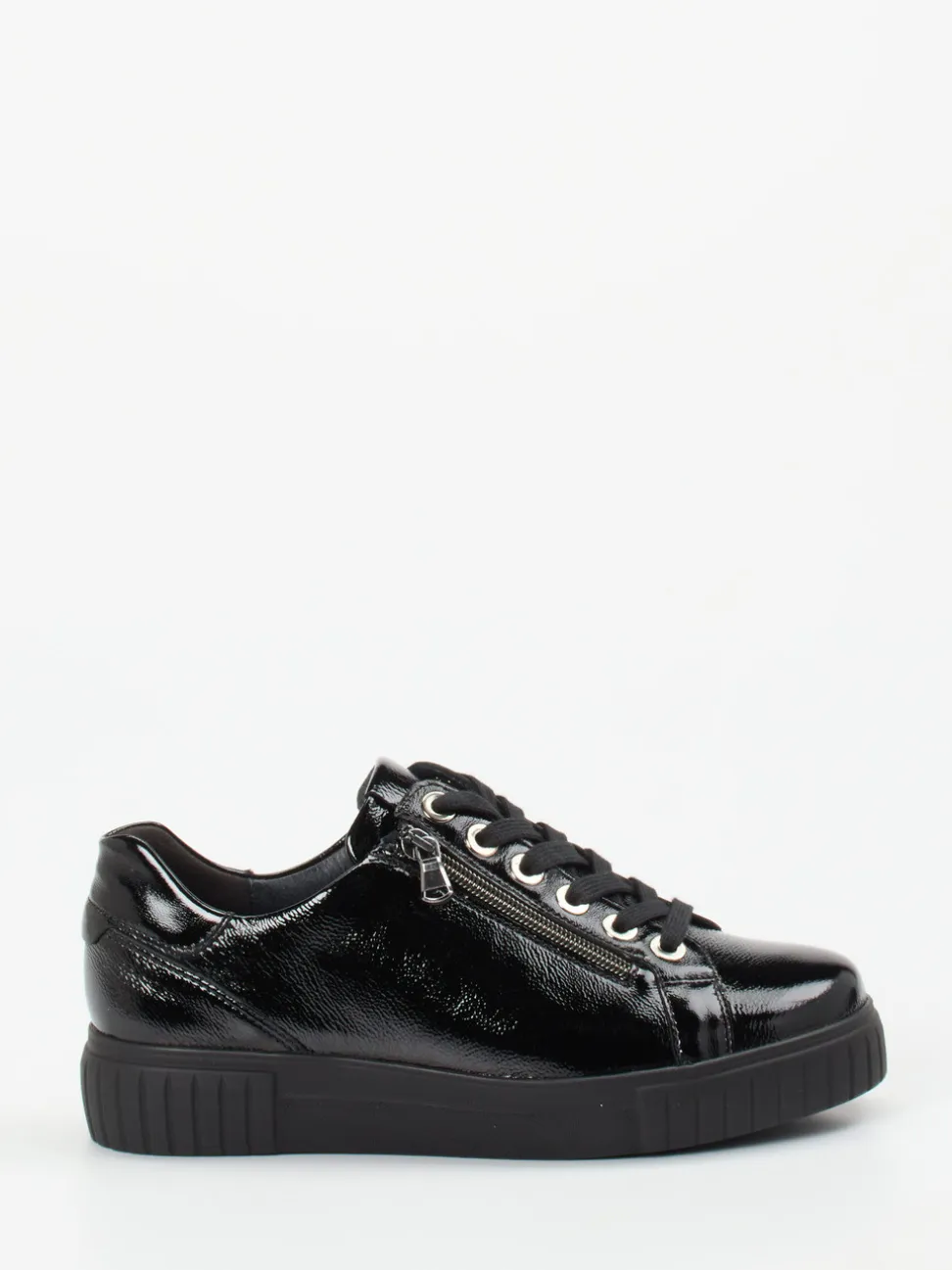 Semler – Sneaker aus Lackleder in Schwarz