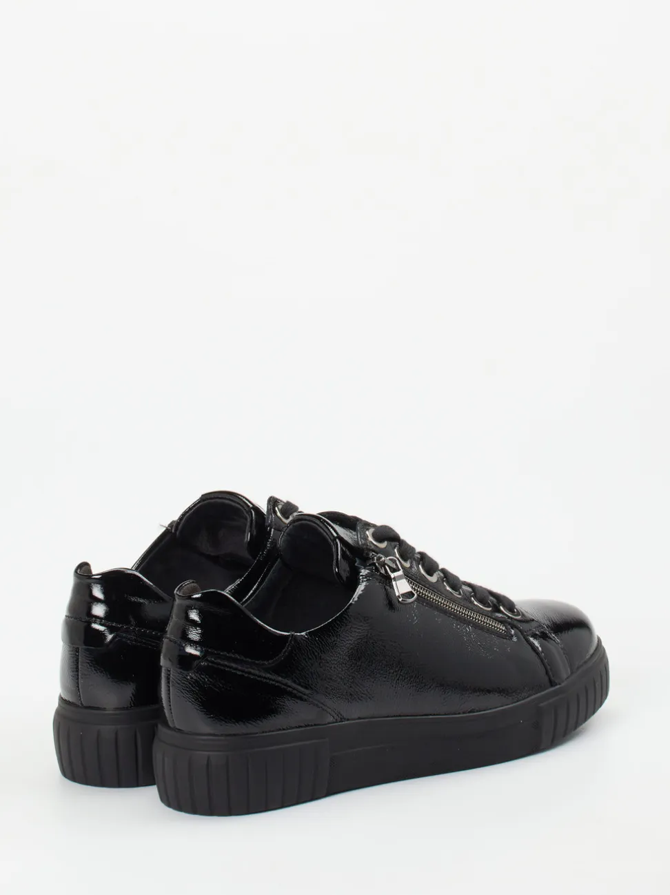 Semler – Sneaker aus Lackleder in Schwarz