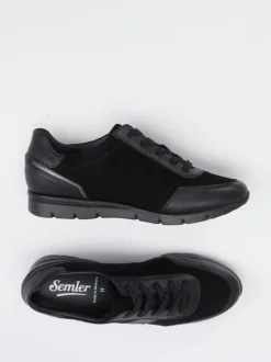 Semler – Sneaker aus Leder in Schwarz
