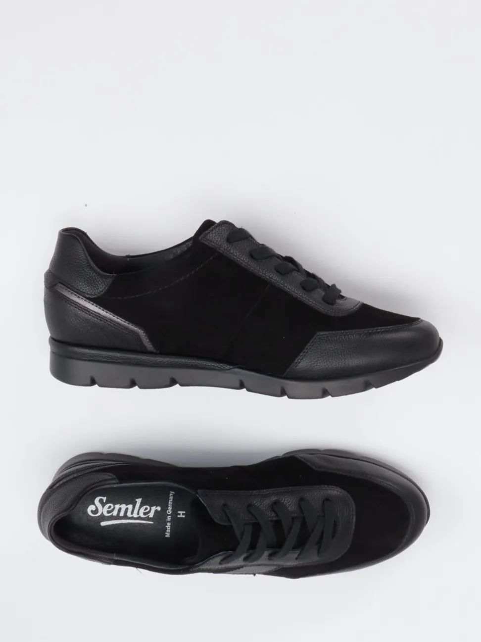 Semler – Sneaker aus Leder in Schwarz