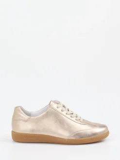 Semler – Sneaker aus Metallicleder in Champagnergold