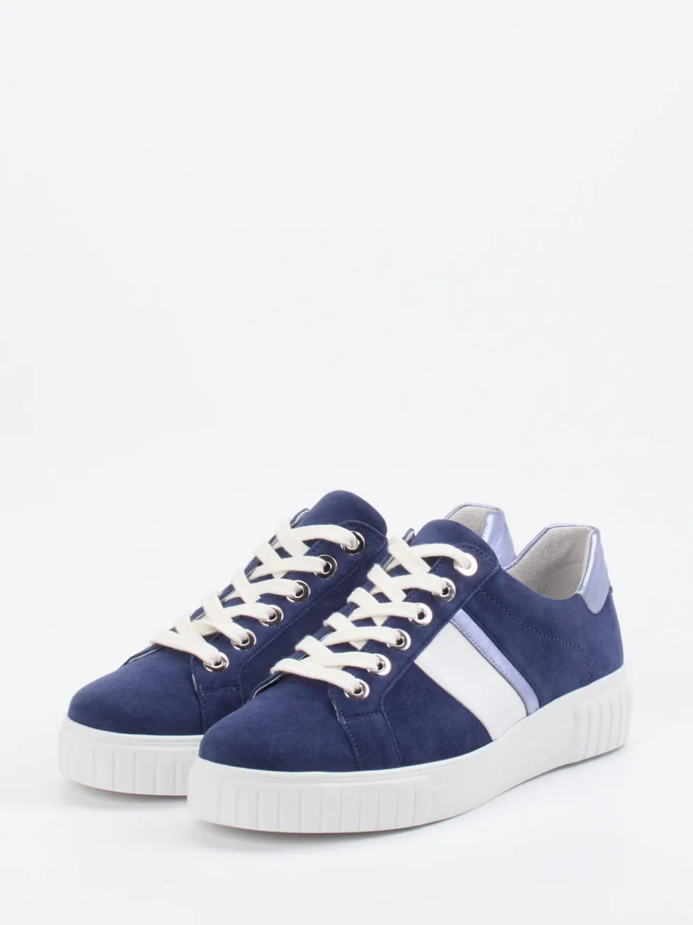 Semler – Sneaker aus Nubukleder in Marineblau