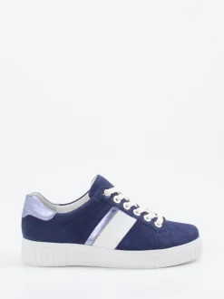 Semler – Sneaker aus Nubukleder in Marineblau