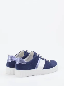 Semler – Sneaker aus Nubukleder in Marineblau