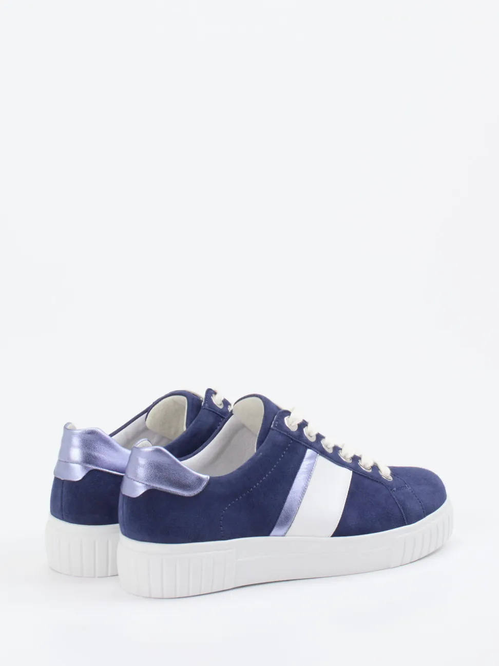 Semler – Sneaker aus Nubukleder in Marineblau